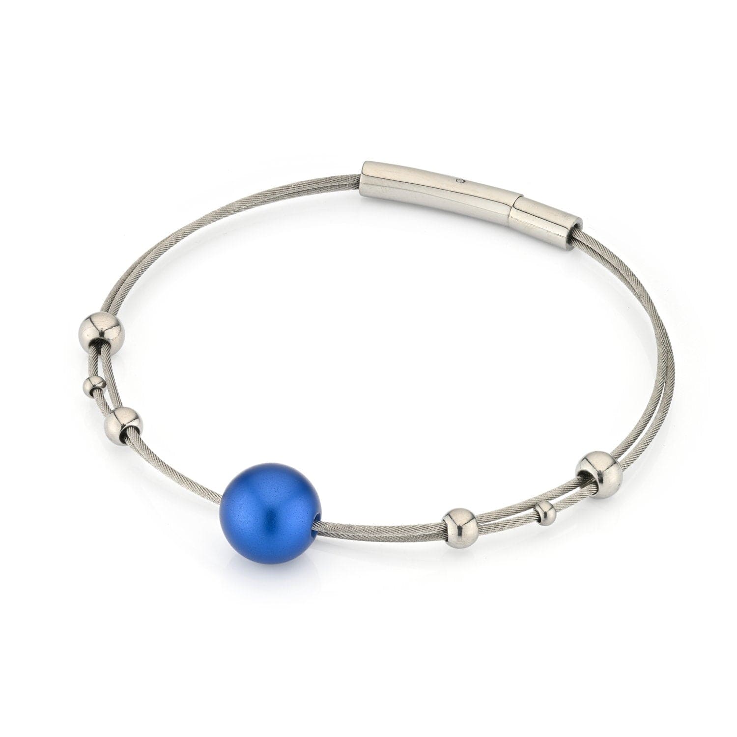 Bracelet with balls and blue ball A274B