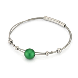 Bracelet with green balls A274GR