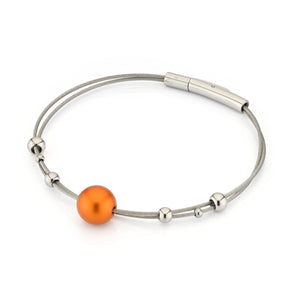 Bracelet balls with orange ball A274O
