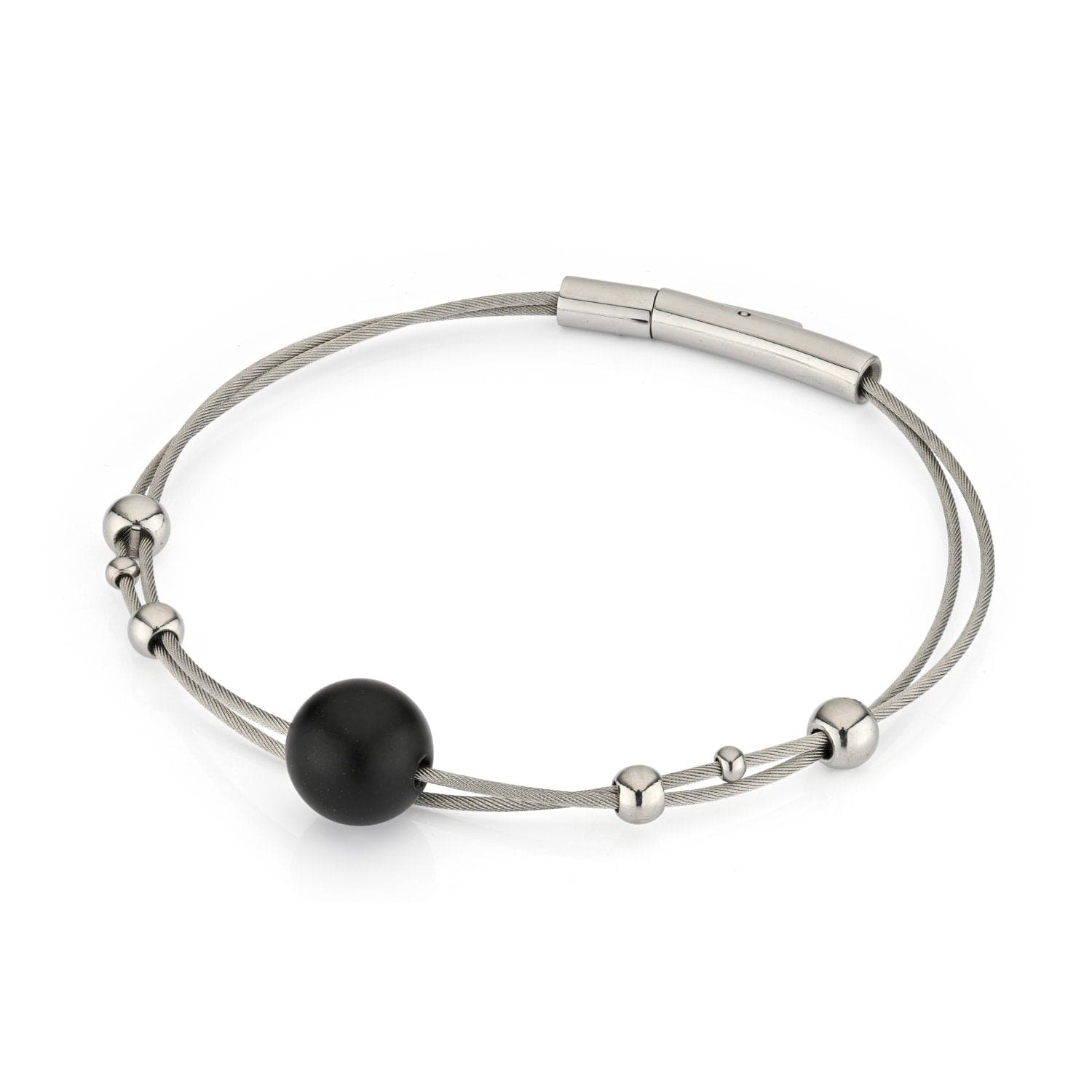Bracelet with balls and black ball A274Z