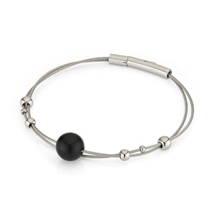 Bracelet with balls and black ball A274Z