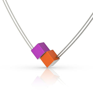 Necklace two cubes C17OP