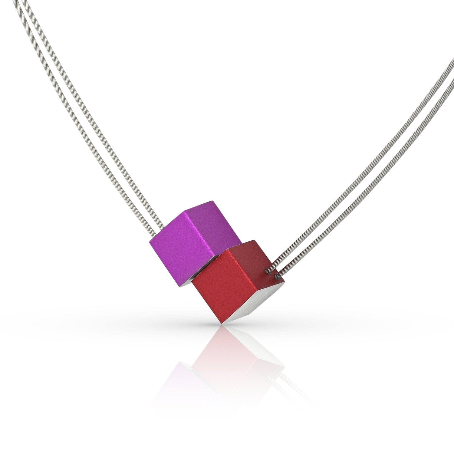 Necklace two cubes C17RP