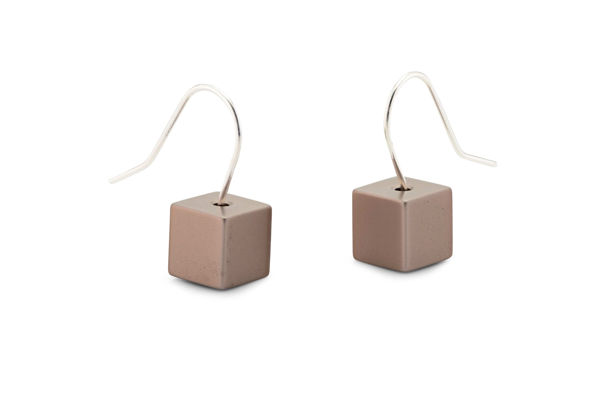 Earring With cube O40BROWN