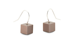 Earring With cube O40BROWN