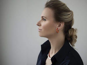 Oval hoop earrings O46