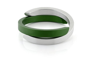 Armband C's gekruist Donker Groen A1GR