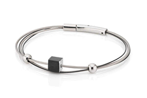 Armband kubusje Zwart A230Z
