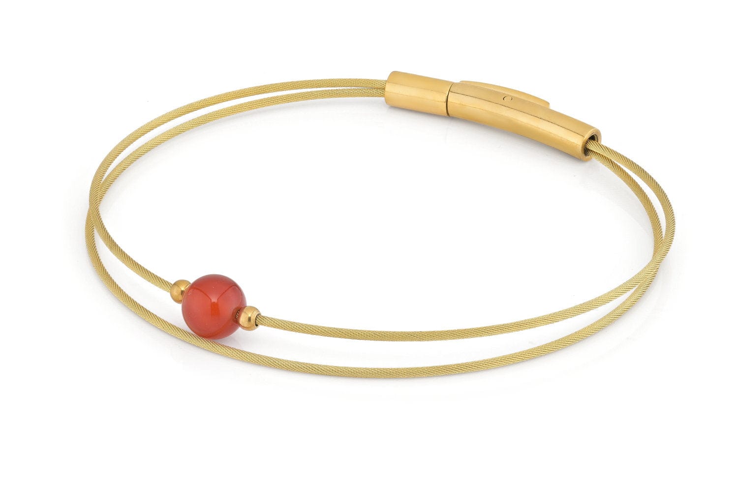 Thinking of You gemstone bracelet Carnelian gold color
