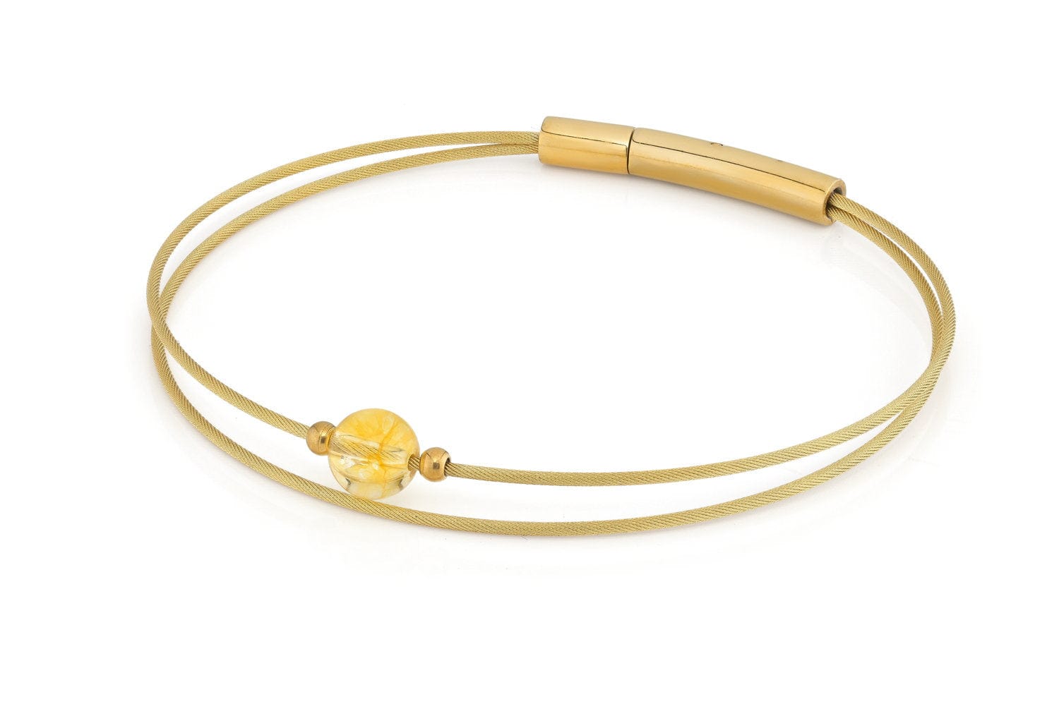 Thinking of You gemstone bracelet Citrine gold color