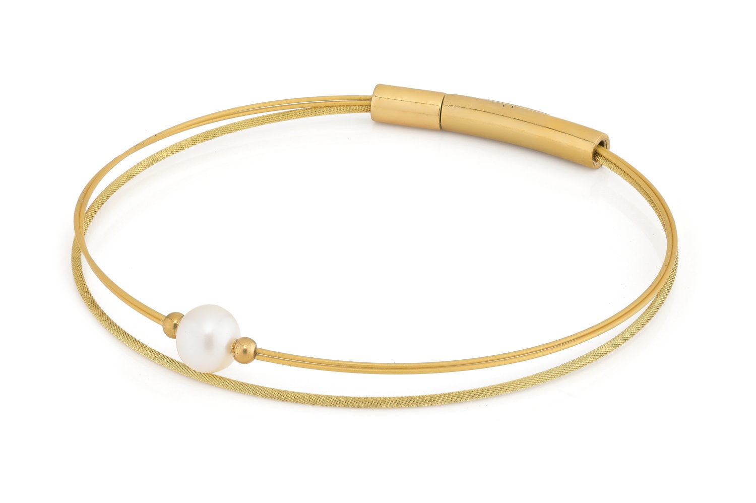 Thinking of You gemstone bracelet Pearl gold color