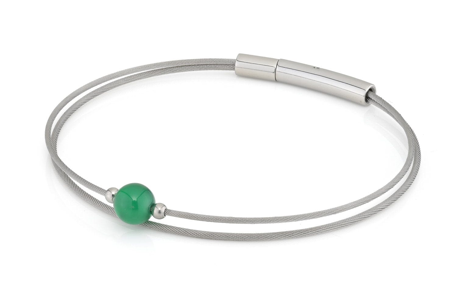 Thinking of You edelsteen armband Groen Agaat zilver