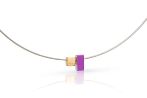 Necklace of colored rectangles Purple C235P