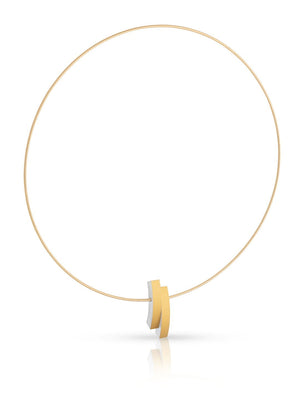 Collier boogjes tegen elkaar Goud|Geel C251G