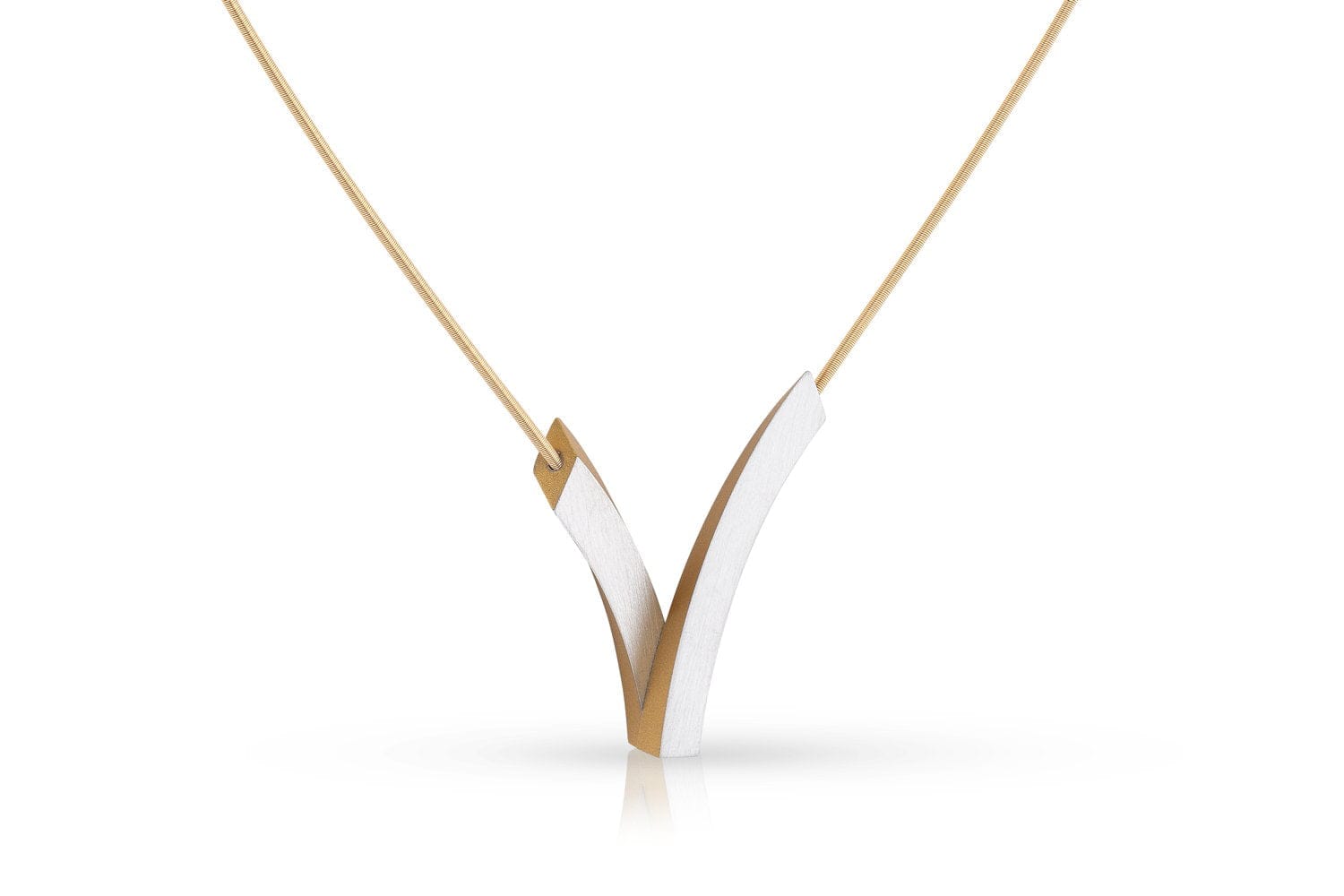 Collier V-Bogen op elkaar Goud|Geel C255G