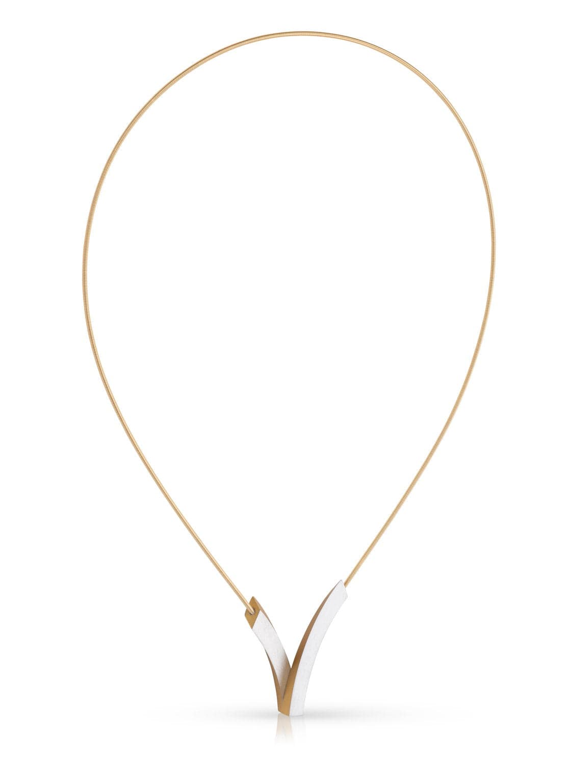 Collier V-Bogen op elkaar Goud|Geel C255G