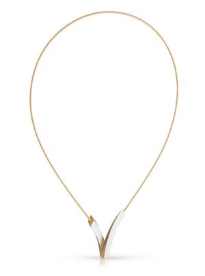 Collier V-Bogen op elkaar Goud|Geel C255G