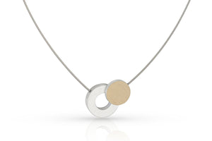 Collier Gekleurd rondje en een ring C265G