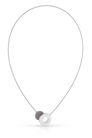 Collier Gekleurd rondje en een ring C265G